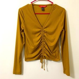 Mustard Runched Top